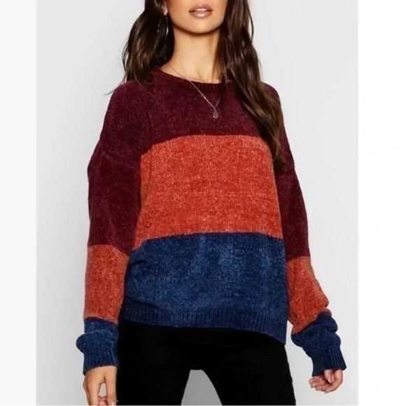 🍁 Brave soul striped Chenille Super Soft Striped sweater Small - Picture 1 of 6